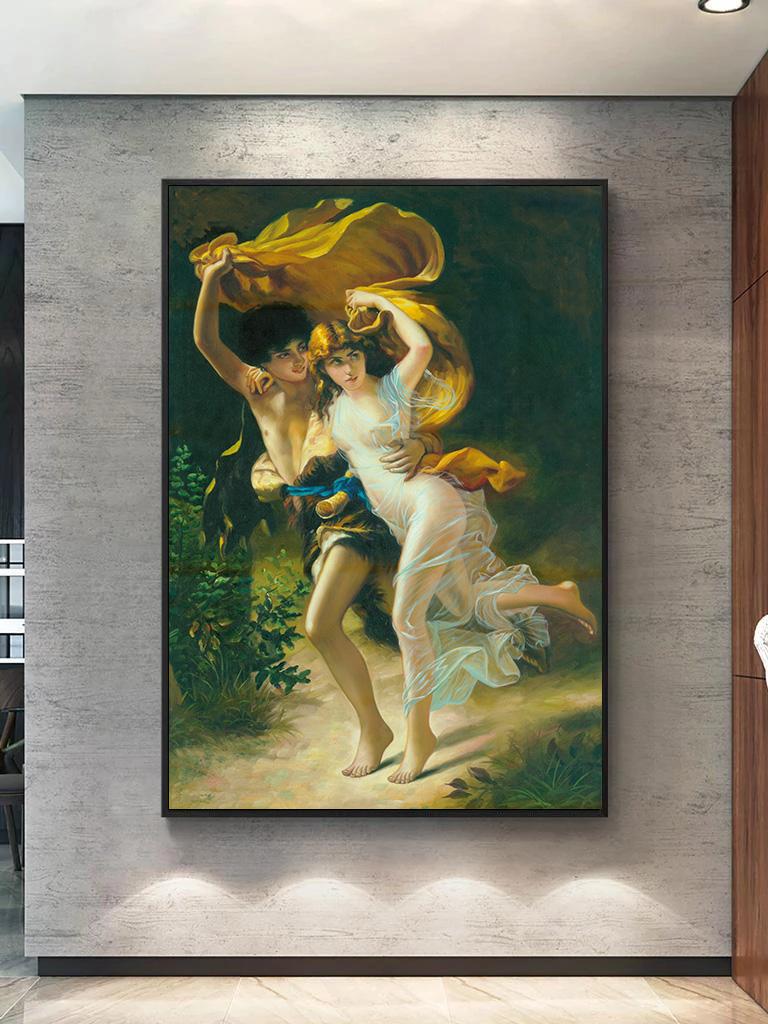 Прерафаэлитский женский портрет Британский пейзаж Холст Живопись Декорация Гостиная Спальня Настенное искусство Домашнее украшение