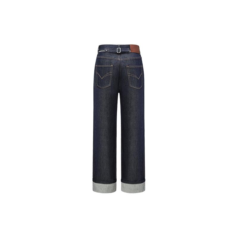 Feng Chen Wang Jeans Unisex Blue Moderate Straight Fit Pants FUF20TR05