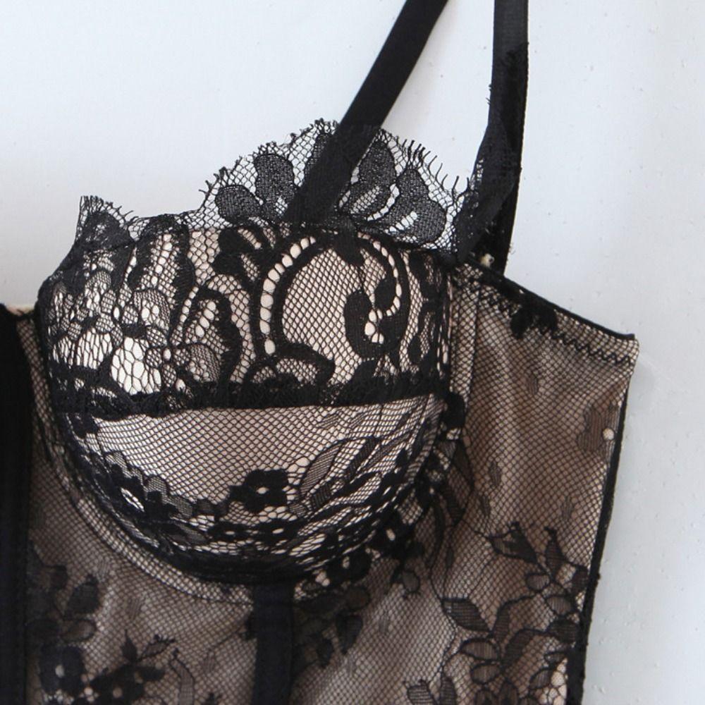 Slim fit Lace Camisole Transparent Suspender Vest Elastic Lace Corset Travel