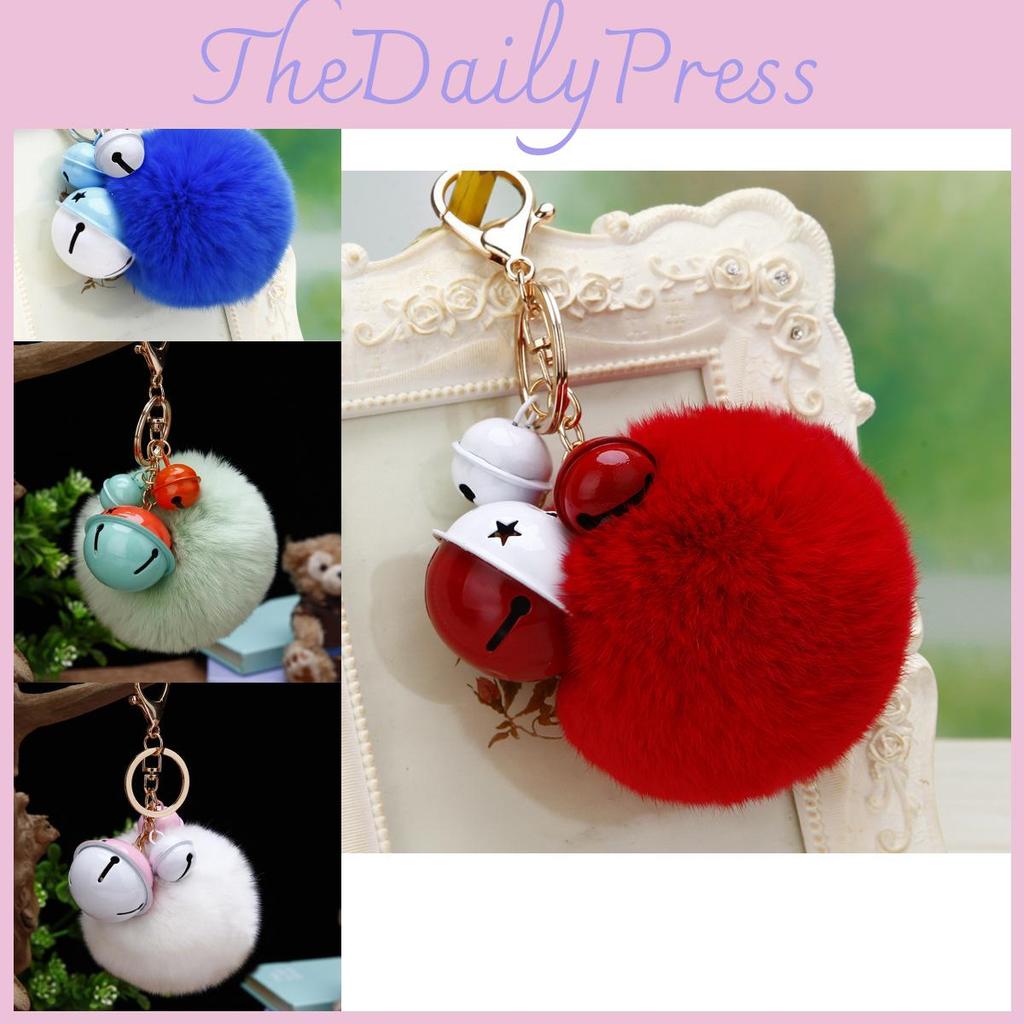 Creative Floral Bone Palace Bell Plush Keychain Perfect Gift For All Occasions
