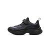 Li Ning Kids Sports Lifestyle Series Synthetic Leather Comfortable Shock Absorption Rebound Low-Top Casual Shoes Kids Sneakers Black YKCU206-9