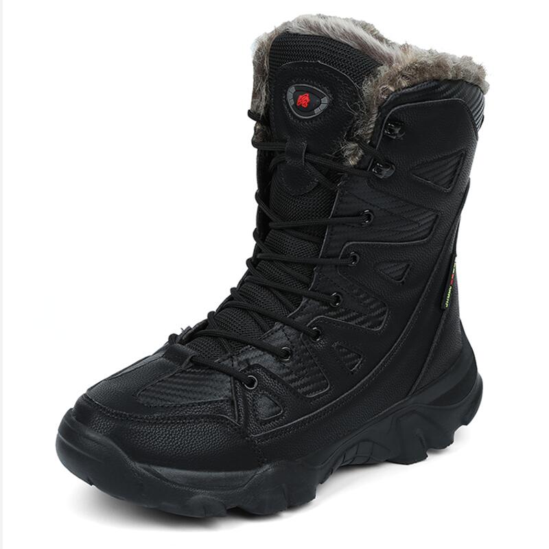 Winter Waterproof Men Boots Plush Super Warm Snow Boots Men Sneakers Ankle Boots Outdoor Men's Desert Boots Botas Hombre