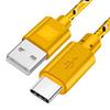 1М/2М Быстрый плетеный кабель Type-C USB для зарядки и передачи данных, многоцветный