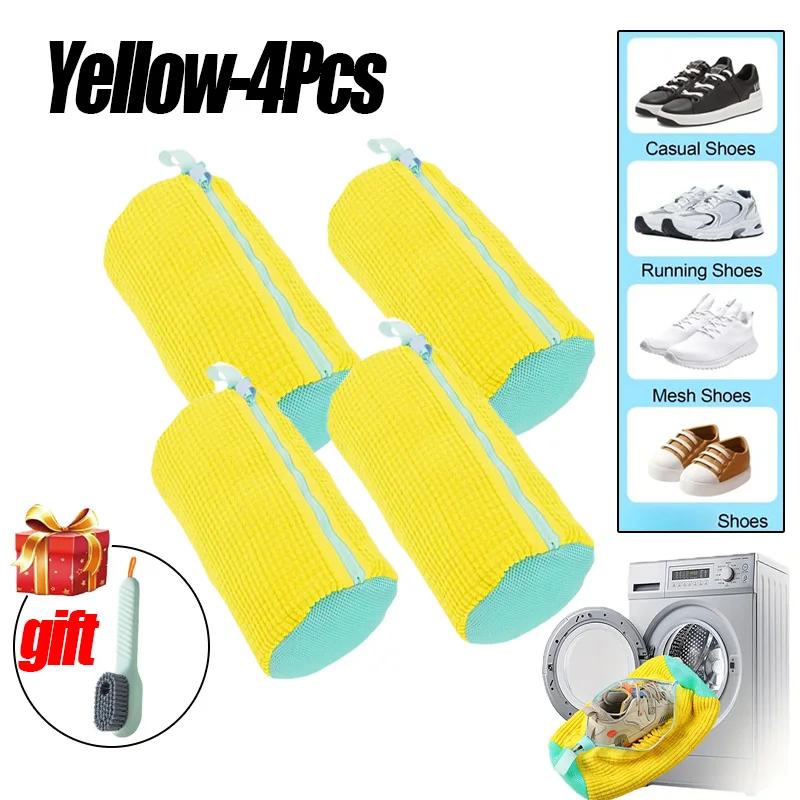 Laundry Bags Shoe Washing Machine Bag-with Zipper Laundry Bag with Rich Fluff Inside,Perfect for Sneakers with Shoe Brush