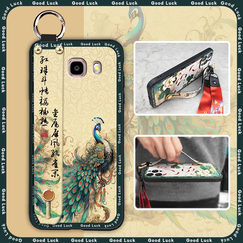 For Mom Kickstand Phone Case For Samsung Galaxy J510/J5 2016/J5108 Waterproof Dirt-resistant Wrist Strap Lanyard Fashion