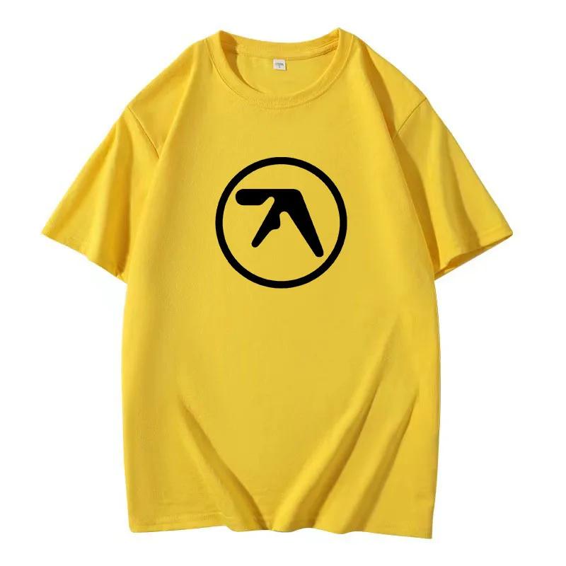Мужская забавная презентационная модная мужская черная футболка Aphex Twin с короткими рукавами, мужская футболка с принтом из хлопка с короткими рукавами