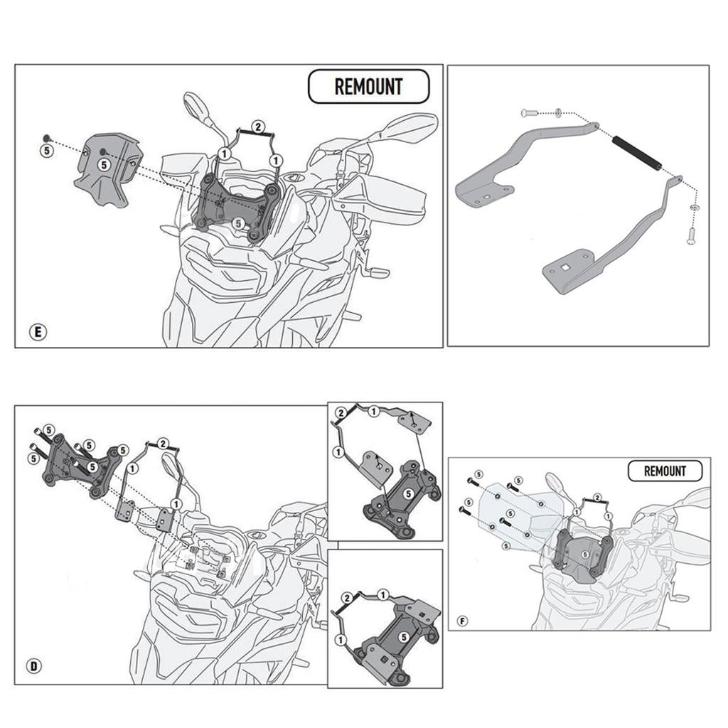 Motorcycle GPS Navigation Bracket Front Bar Stand Mobile Phone GPS Holder Charging Bracket Replacement for F750GS F850GS