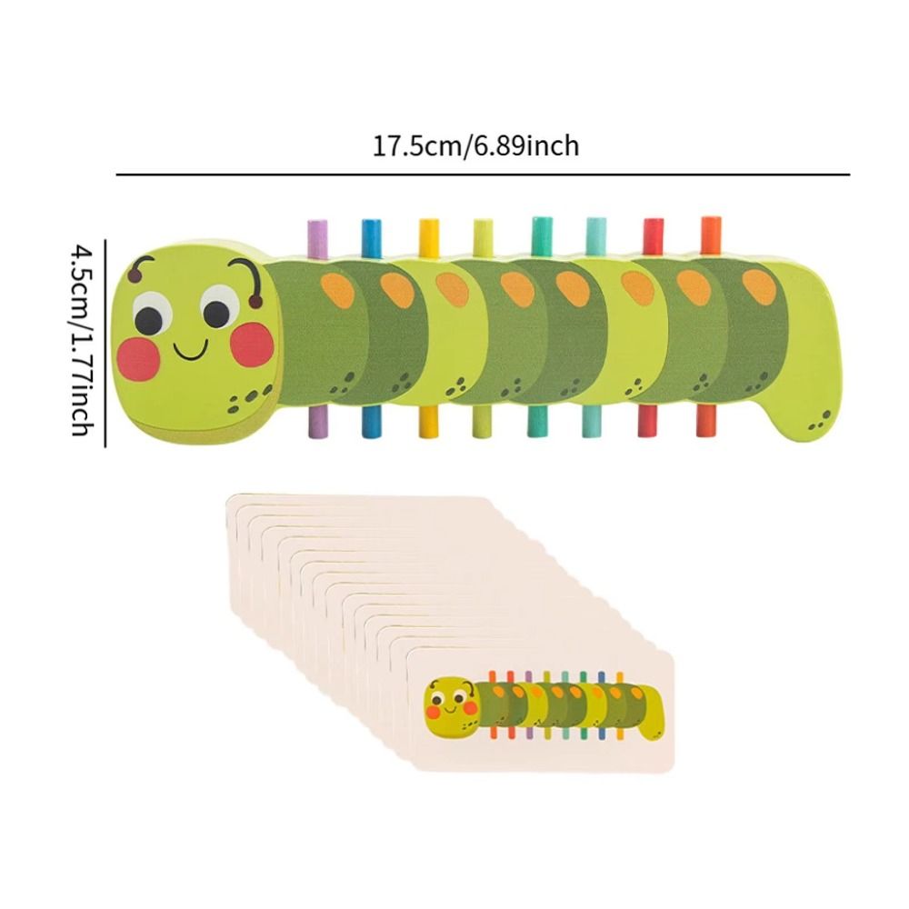 Деревянная сортировочная игрушка в форме гусеницы, красочная образовательная игрушка в форме гусеницы, подарки на день рождения