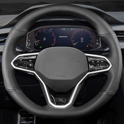 Изготовленный на заказ автомобильный чехол на руль для Volkswagen Atlas Golf 8 Mk8 Jetta Sharan Passat B9 Tiguan, кожаная оплетка для рулевого управления