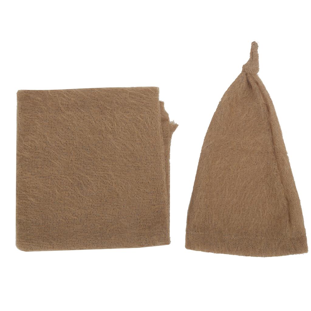 Newborn Photography Wrap Hat Set Breathable Cute Baby Photo Props for Infant Photo Shooting