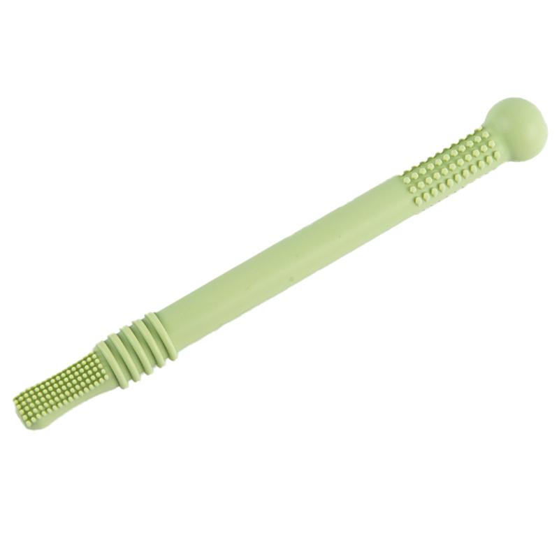 Силиконовая молярная соломинка для прорезывания зубов, жевательная безопасная игрушка, пищевая, без BPA, прорезывание зубов