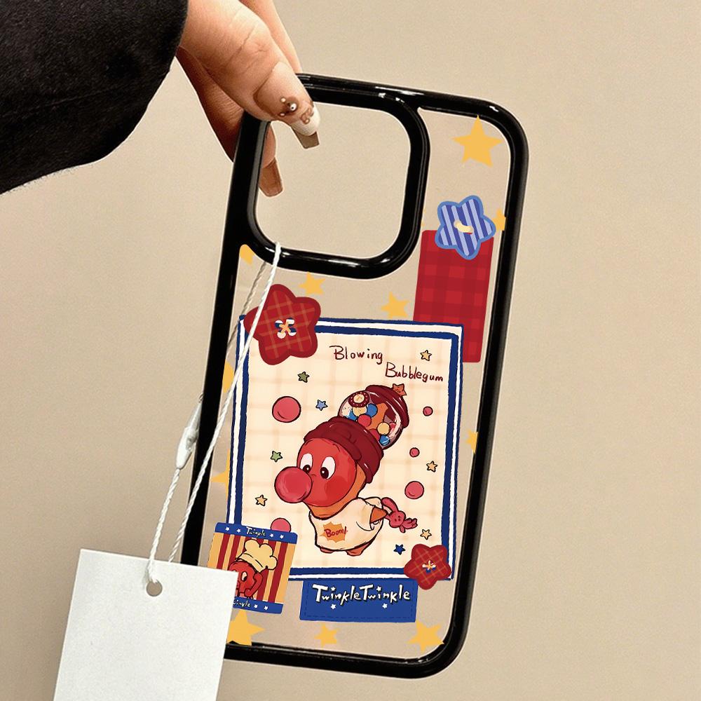 Акриловый чехол для телефона для iPhone 11 13 16 ProMax Чехол iPhone 13 14 15 ProMax 12 13 ProMax Чехол Samsung A55 A05S A54 A06 S22 A15 S23 A12 A22 A52S Мультяшный