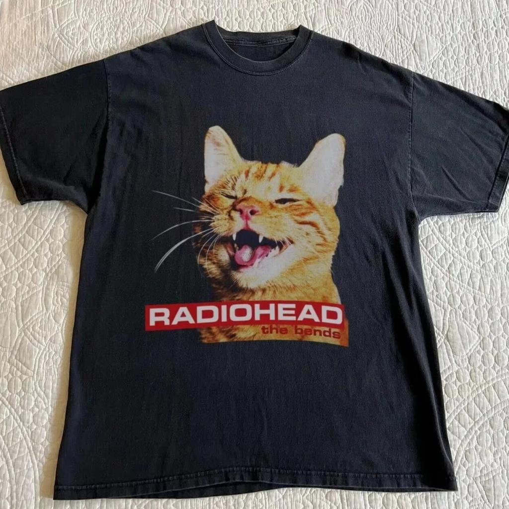 Radiohead Kid As Album Tour Concert Rare Navy Blue Tshirts Men Women Streetwear Oversized Yk Casual Soft Shortsleeved Shirts