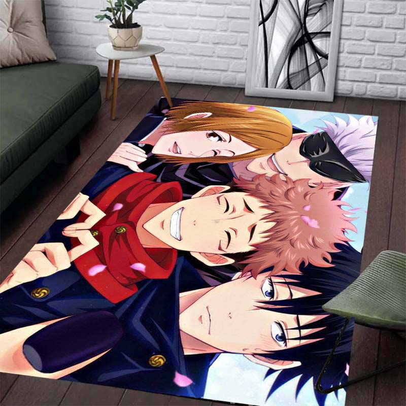 Красивый ковер с узором Jujutsu Kaisen - Нескользящий кухонный и уличный ковер, Декор для дома и спальни, Подарок на день рождения