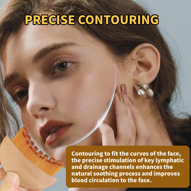 Face Lymphatic Contour Brush, Jawline Chin Sculpting Tool for Lymphatic Drainage, Precise Skin Fit 1PCS