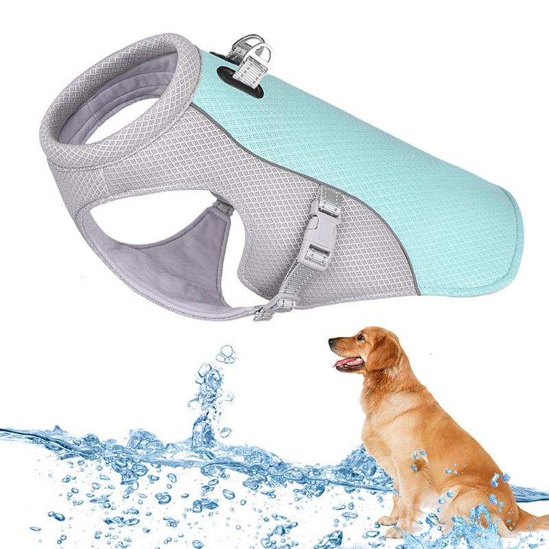 Жилет для собак с ледяным охлаждением, летняя сетчатая одежда, крутые куртки для собак на открытом воздухе, дышащие S-3xl