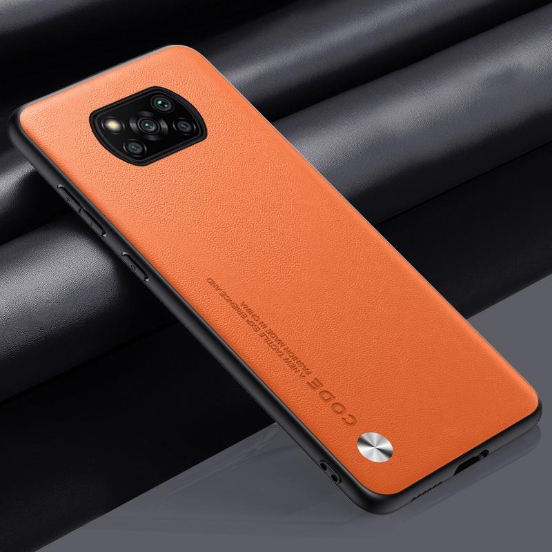 Luxury PU Leather Case For Xiaomi Poco X3 Pro Matte Back Cover Silicone Protection Phone Case For Poco X3 NFC X3Pro PocoX3 Coque