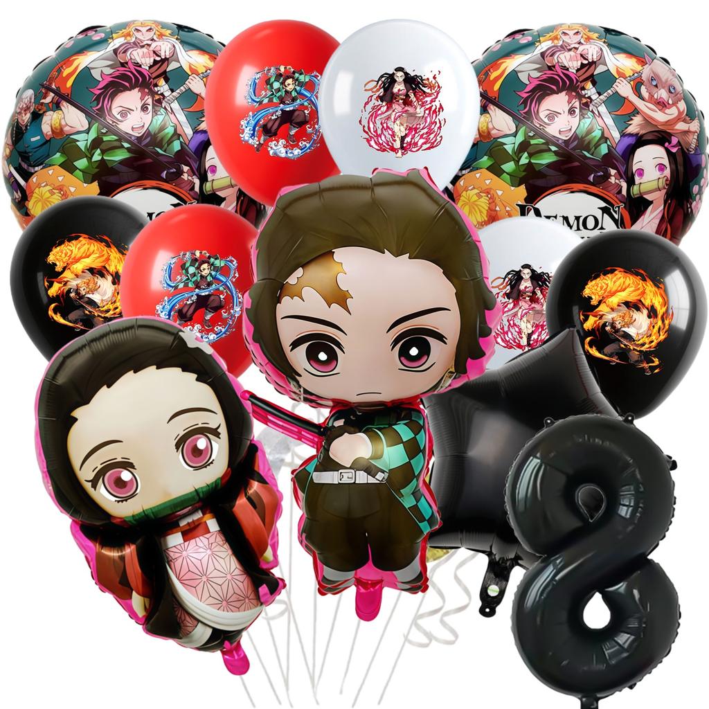 Anime Demon Birthday Party Decoration Disposable Tableware Plate Tablecloth Cup Napkin Baby Shower kids Party Favors Supplies