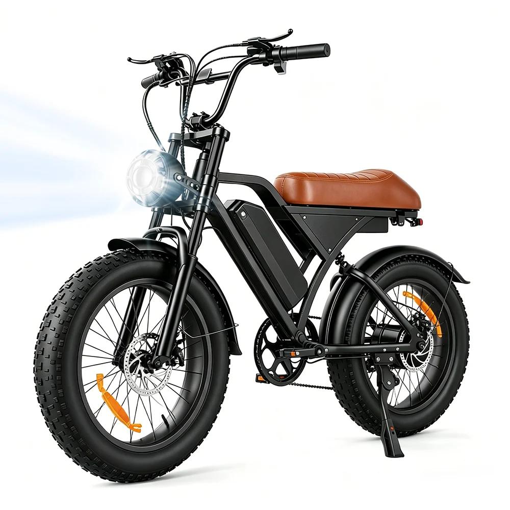 EB5Max Electric Fat Tire Bike with 7-Speed Gears 48V 18.2AH Battery 85-Miles Range 250W speed 25KM/H Electric Bicycle