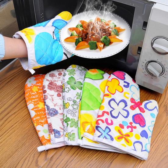 2Pcs/Set Practical Oven Glove Non-Slip Slip-resistant Baking Special Gloves