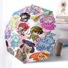 1pc Outdoor Umbrella with Chibi Characters | Automatic Opening & Closing | Portable 3-Fold Design | 8-Rib Iron Frame | Perfect Gift for Fans, Tra