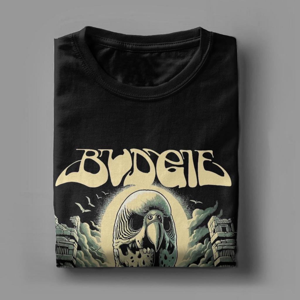Футболка Budgie I Turned To Stone для мужчин из чистого хлопка, новинка, футболки с круглым вырезом, топы с коротким рукавом, новое поступление