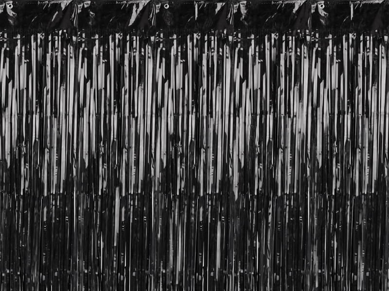 PartyDeco Party Curtain Black 90x250cm