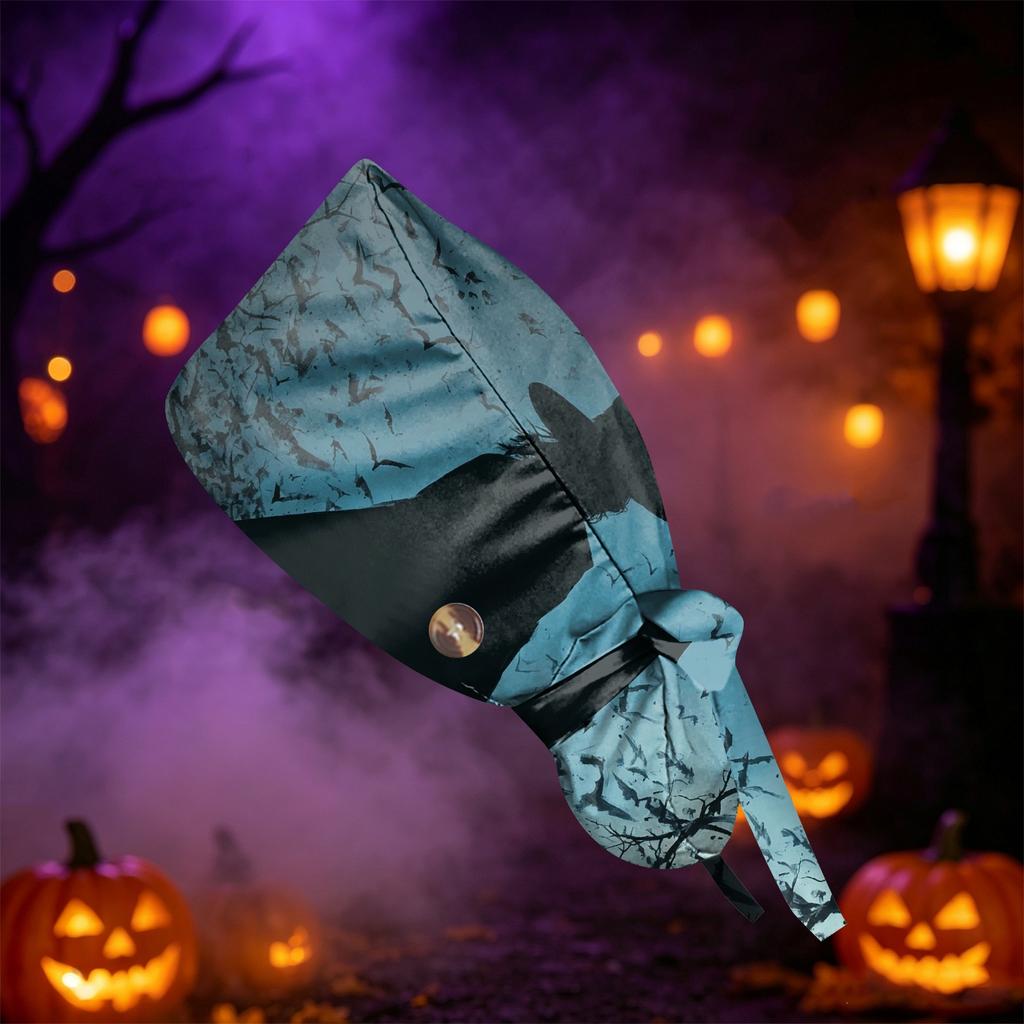 Женский Halloween-ный Принт Повязка на Хвост для Работы Душа Обертка для Волос