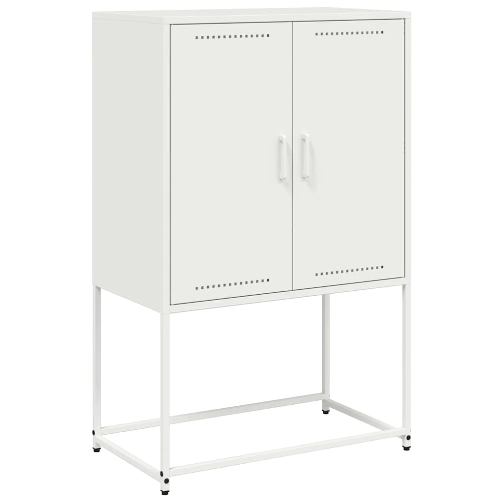 Highboard White 68.5 x 38.5 x 107 cm Steel