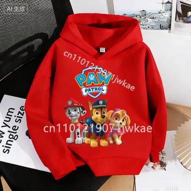 Spring Autumn Paw Patrol Pup Friends Printed Hoodie Sweatshirt Casual Kid Soft Clothes 3-12 Year Boys Girls Toddler Pullover Top