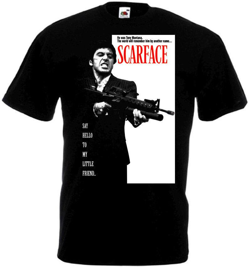 SCARFACE Al Pacino Movie Poster T-shirt Black all sizes c