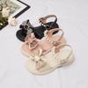 Детская мода Сандалии для девочек Бант Гусиная лапка Универсальные С открытым носком Принцесса Повседневная обувь Дропшиппинг Лето Новинка Жемчуг Детская обувь