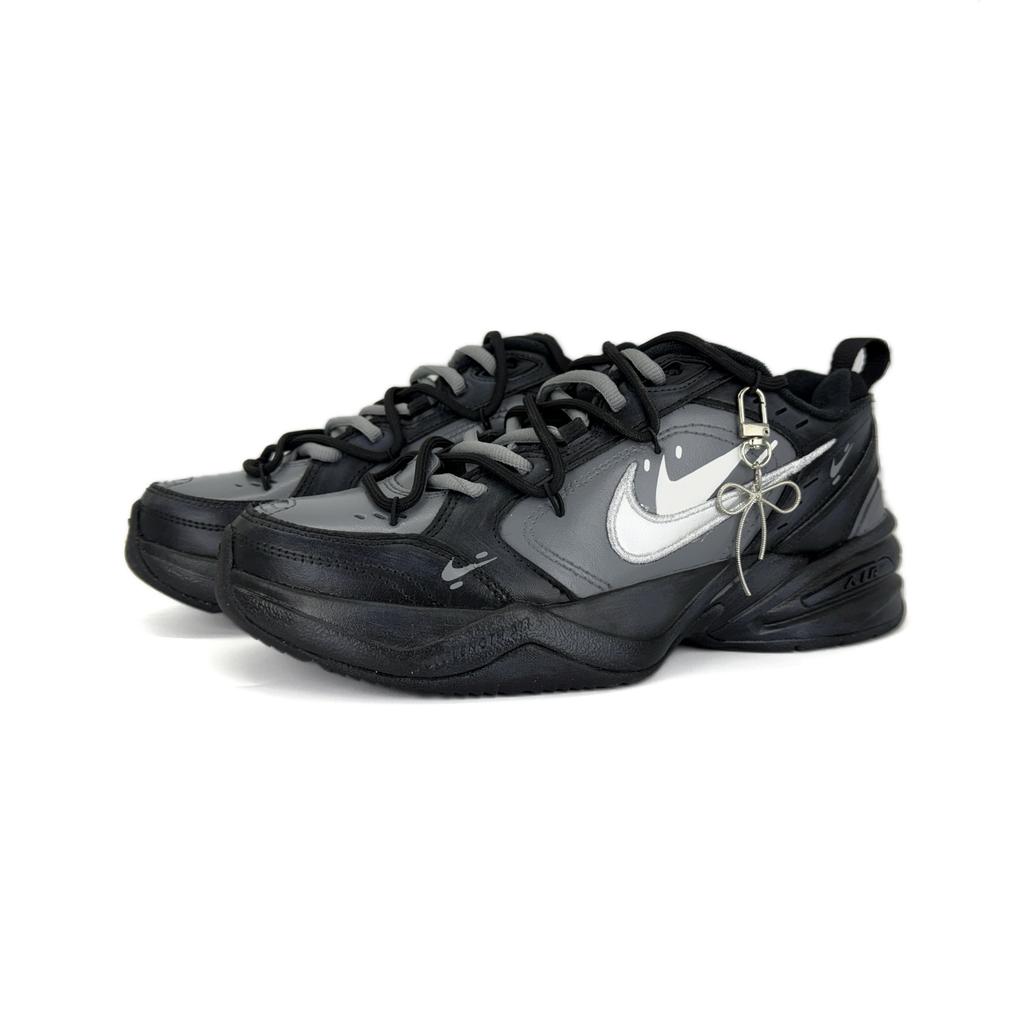 Nike Air Monarch 4 Нескользящие, Износостойкие, Легкие Низкие Кроссовки-Сникеры Унисекс Черно-Серые 415445-001(Команда502-)