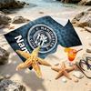 Custom Name Personalized Manchester City FC Print Beach Towel, for Trip Camping Beach Party Home Decor, Birthday Gift for Family & Friends