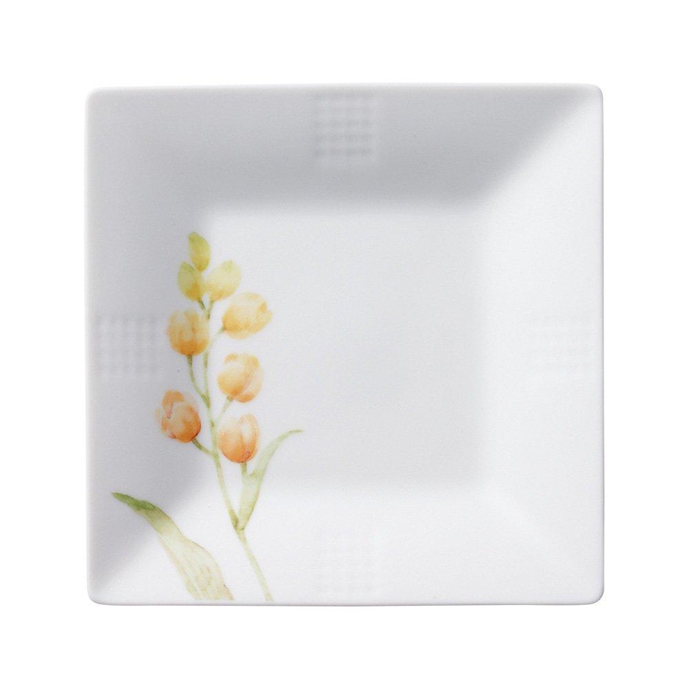 Noritake Квадратные тарелки (Набор из 5) 15см "Путь Востока" (Путь к Азуме) Можно мыть в микроволновой печи и посудомоечной машине, Тонкий фарфор, F10194/1654-15