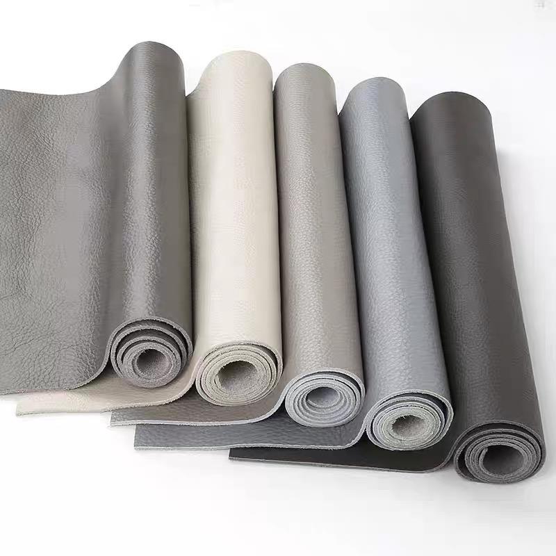 Handmade DIY full-piece sofa seats and car seat cushions made of genuine leather, featuring a deep and light gray pattern, with