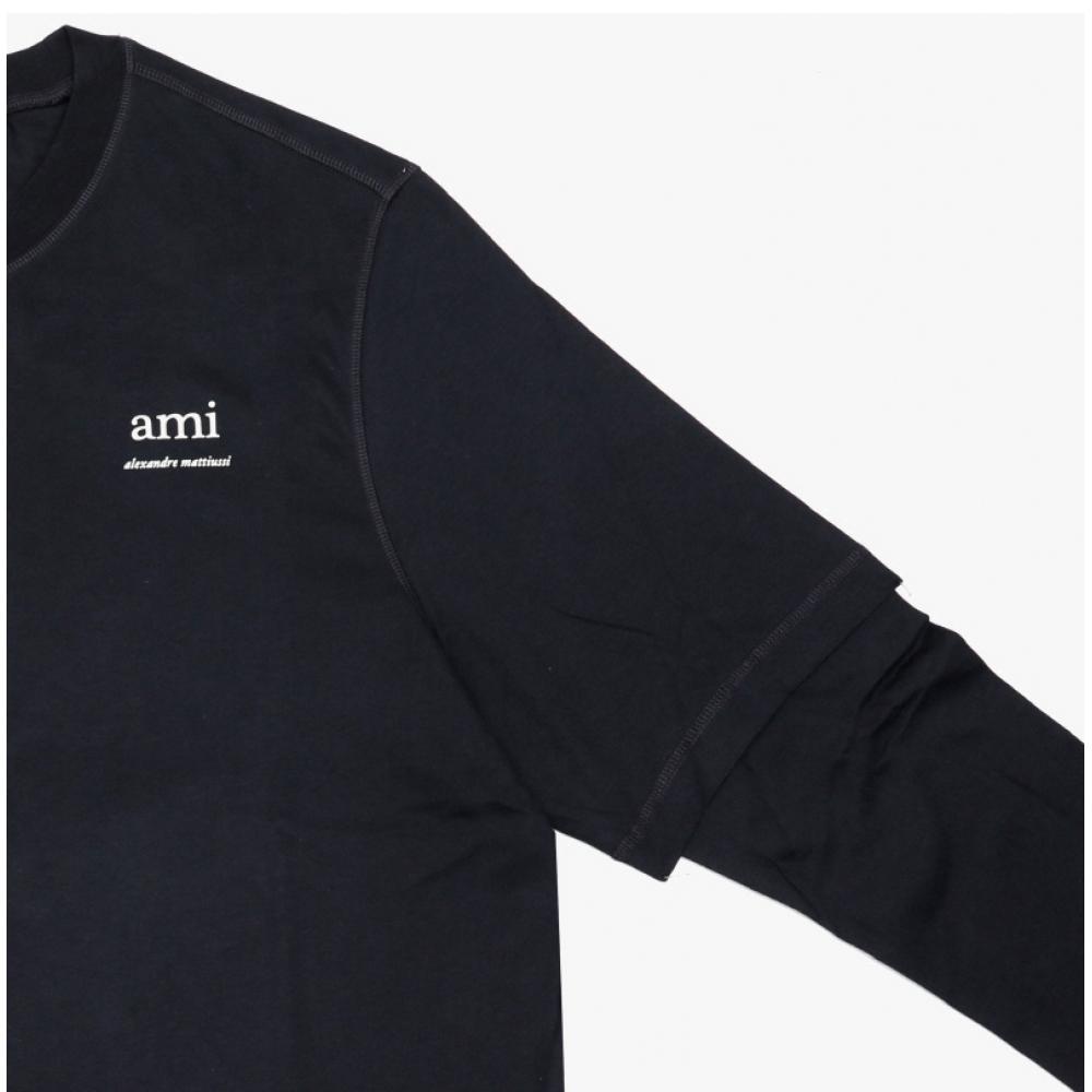 Мужская футболка с длинным рукавом Ami S с логотипом maTiuShi Je0119 4011