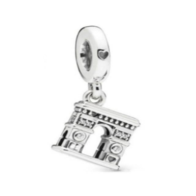 Новый Шарм Стерлингового Серебра 925 Биг Бен Эйфелева Башня Мотаться Подходит Оригинальный Модный Браслет Змеиная Цепочка Из Бисера Женский Подарок