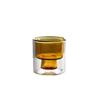 High Borosilicate Double-deck Glass Coffee Cup High Temperature Resistance Color Inner Liner Espresso Cup Insulated Coffee Cup