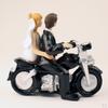 Bride And Groom with Motorcycle Newlywed - 5.3 X 2..7 Inches