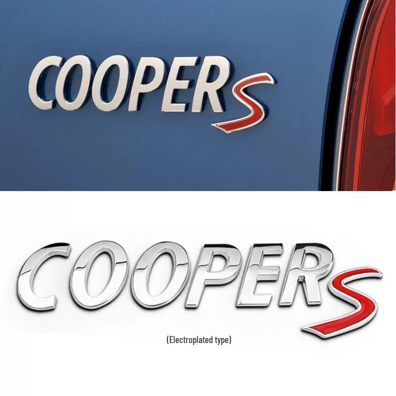 Черный 3D гальванизированный значок CooperS для задней части BMW MINI