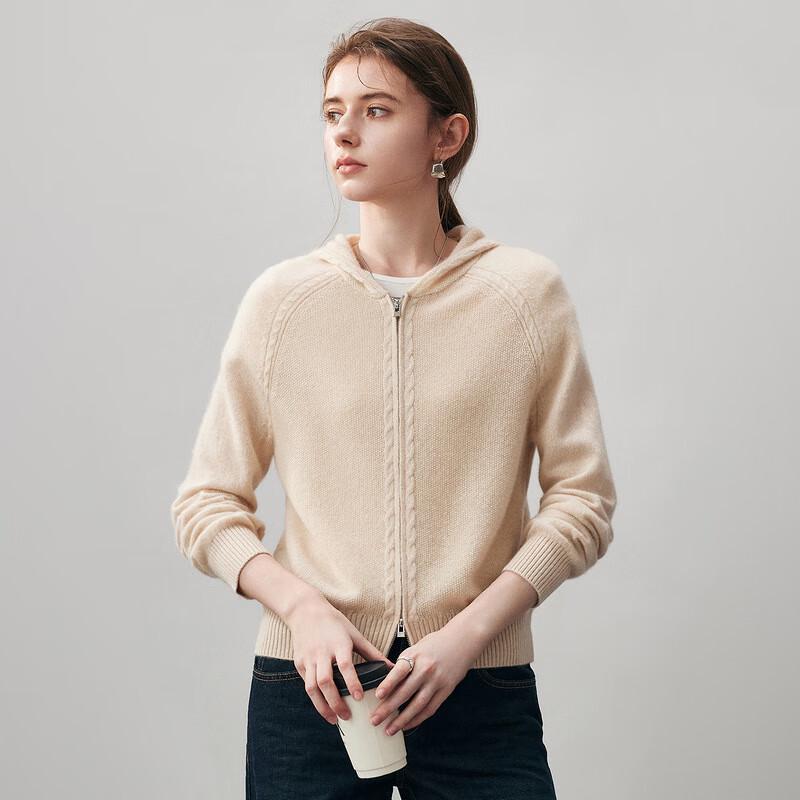 Женский кашемировый кардиган с капюшоном Kemengboka 2025 AW