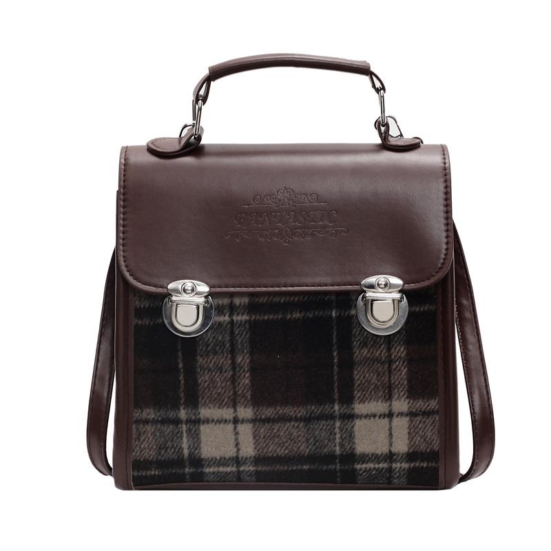 Niche Retro Fashion Plaid Backpack for Women Новая осенняя модная женская сумка Высококачественная сумка через плечо для женщин