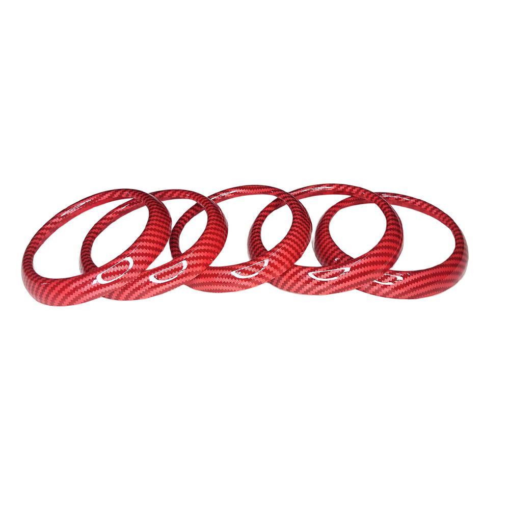 Красный карбоновый стиль, кольцо воздухозаборника кондиционера, декоративная отделка для Mercedes Benz GLA X156 CLA C117 class ( не АБ