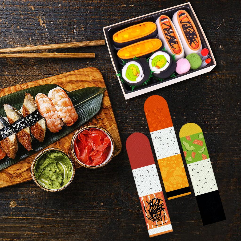 AGRIMONY Sushi Box Socks for and Boys A Fun and Popular Gift for Men and Perfect for or Any These Cute and Stylish Cotton Crew Socks Are a Great Gift