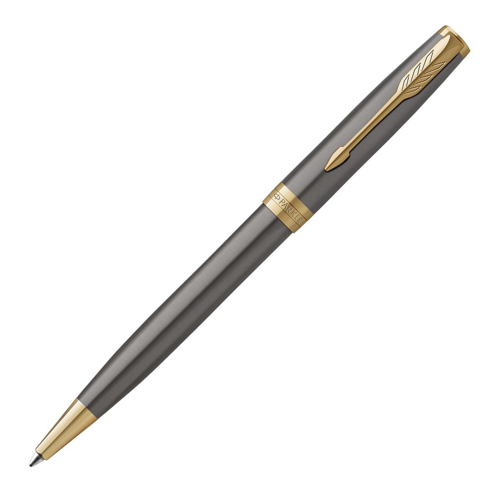 Parker Шариковая ручка Sonnet Gray GT Medium Point Подарочная коробка Подарок Подарок Роскошь Обычная Импортный продукт 2213782 На масляной основе