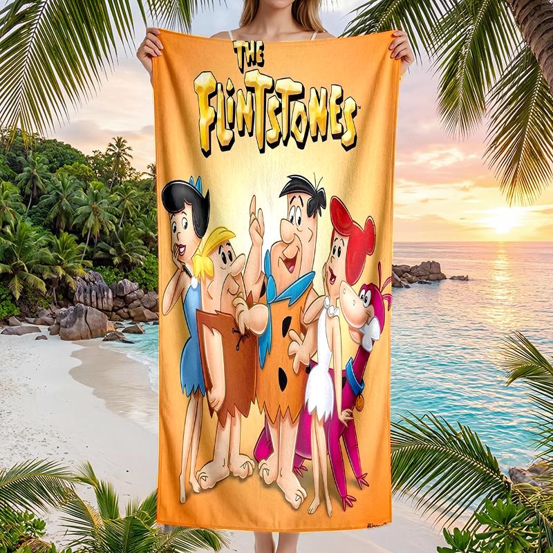 Flintstones Fashion Beach Towel: Ideal for Summer Adventures Soft, absorbent and quick drying suitable for swimming and bathing