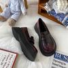 Британский стиль ретро-лоферы с круглым носком студенческие туфли на плоской подошве с толстой подошвой Lolita jk маленькие кожаные туфли женские одинарные туфли