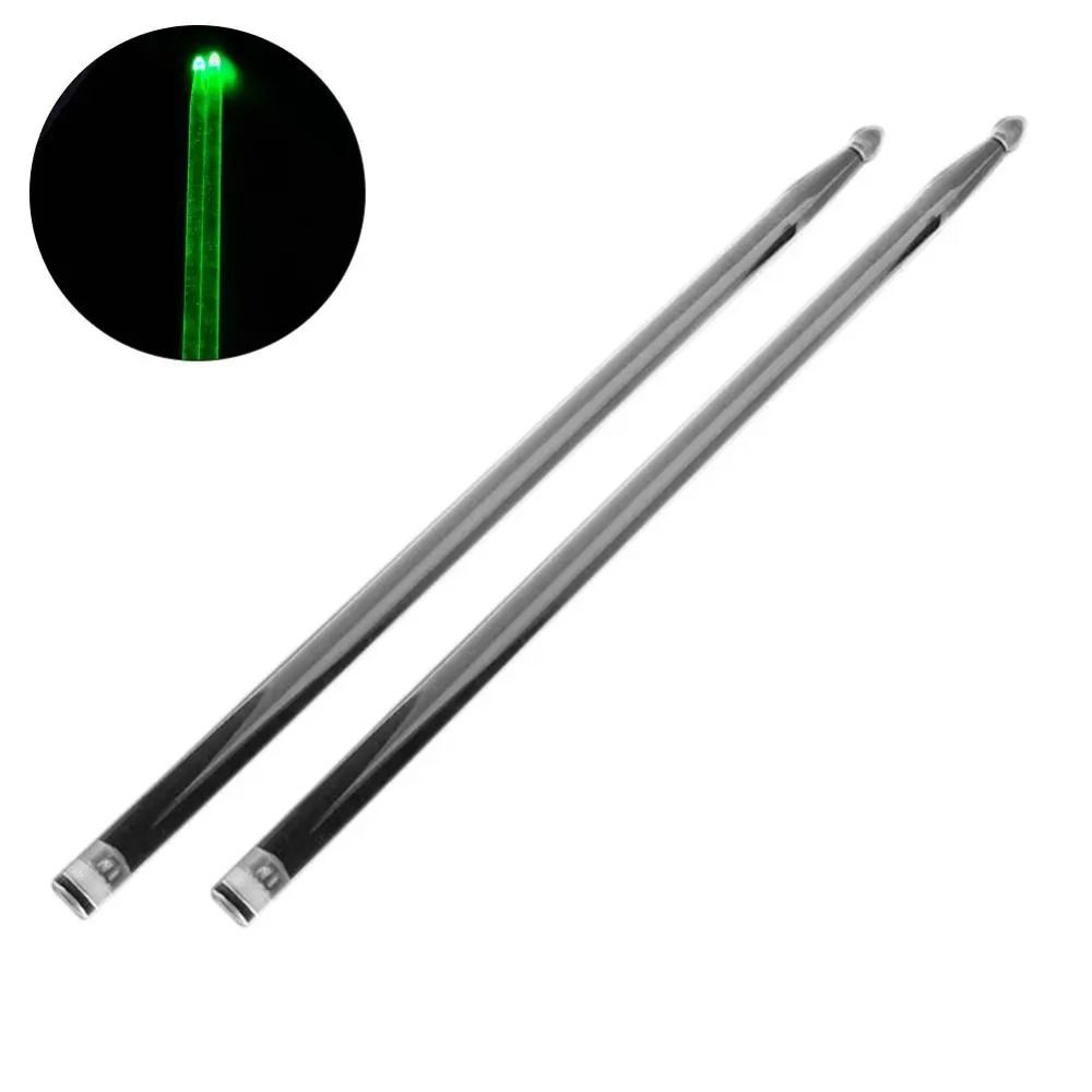2Pcs Acrylic Light Up Drum Sticks Colorful Fluorescent Drumsticks Drummer Gifts