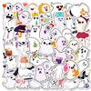50Pcs Kawaii Ghost Stickers - Cute Vinyl Decals for Phone Case DIY & Gifts (5x5cm)